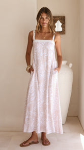 Kiki Maxi Dress - Coastal Drifter Print