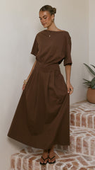 Aleski Maxi Dress - Chocolate