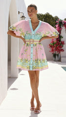 Verna Mini Dress - Rosé Lemonade