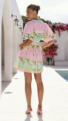 Verna Mini Dress - Rosé Lemonade