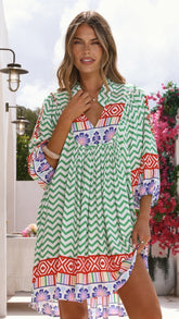 Boheme Mini Dress - Ziggy Print