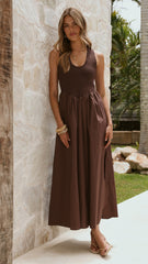 Amira Maxi Dress - Chocolate