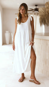 Jaliyah Midi Dress - White