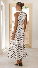 Dawson Maxi Dress - Cream / Black Polka Dot