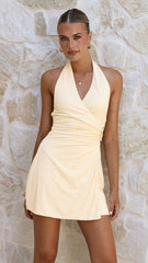 Brigitte Halter Mini Dress - Butter
