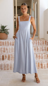 Zina Maxi Dress - Blue