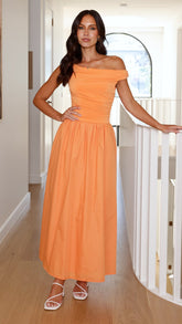 Immy Midi Dress - Melon