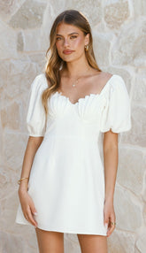 Ariel Bustier Mini Dress - White