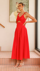 Bryce Maxi Dress - Red