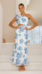 Amina Maxi Dress - Blue Rose