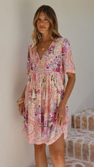 Adalynn Mini Dress - Pink Floral