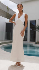 Dae Maxi Dress - White/Natural