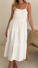 Kara Midi Dress - White