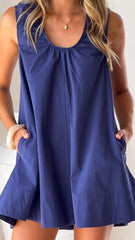 Vika Mini Dress - Navy