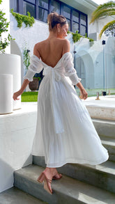 Cierra Midi Dress - White