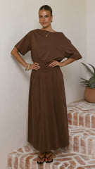 Aleski Maxi Dress - Chocolate