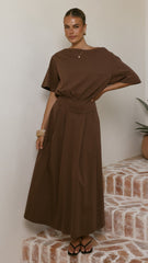 Aleski Maxi Dress - Chocolate