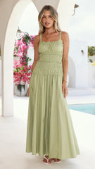 Willa Maxi Dress - Matcha
