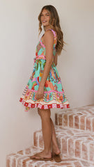 Alana Mini Dress - Carnival Print