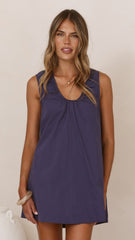Vika Mini Dress - Navy
