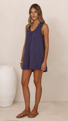 Vika Mini Dress - Navy