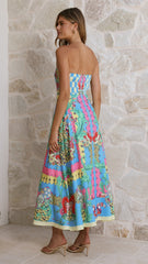 Azure Maxi Dress - Tropical Rio