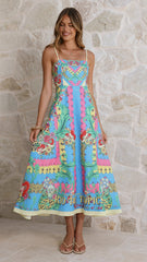Azure Maxi Dress - Tropical Rio