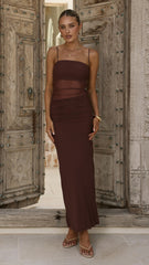 Alia Maxi Dress - Brown