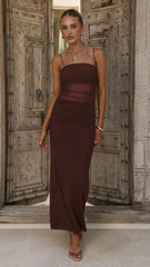 Alia Maxi Dress - Brown