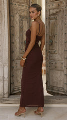 Alia Maxi Dress - Brown