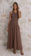 Arden Maxi Dress - Chocolate