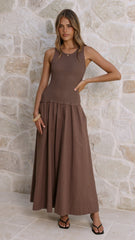 Arden Maxi Dress - Chocolate