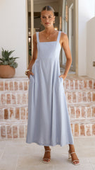 Zina Maxi Dress - Blue