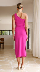 Alaina Midi Dress - Magenta