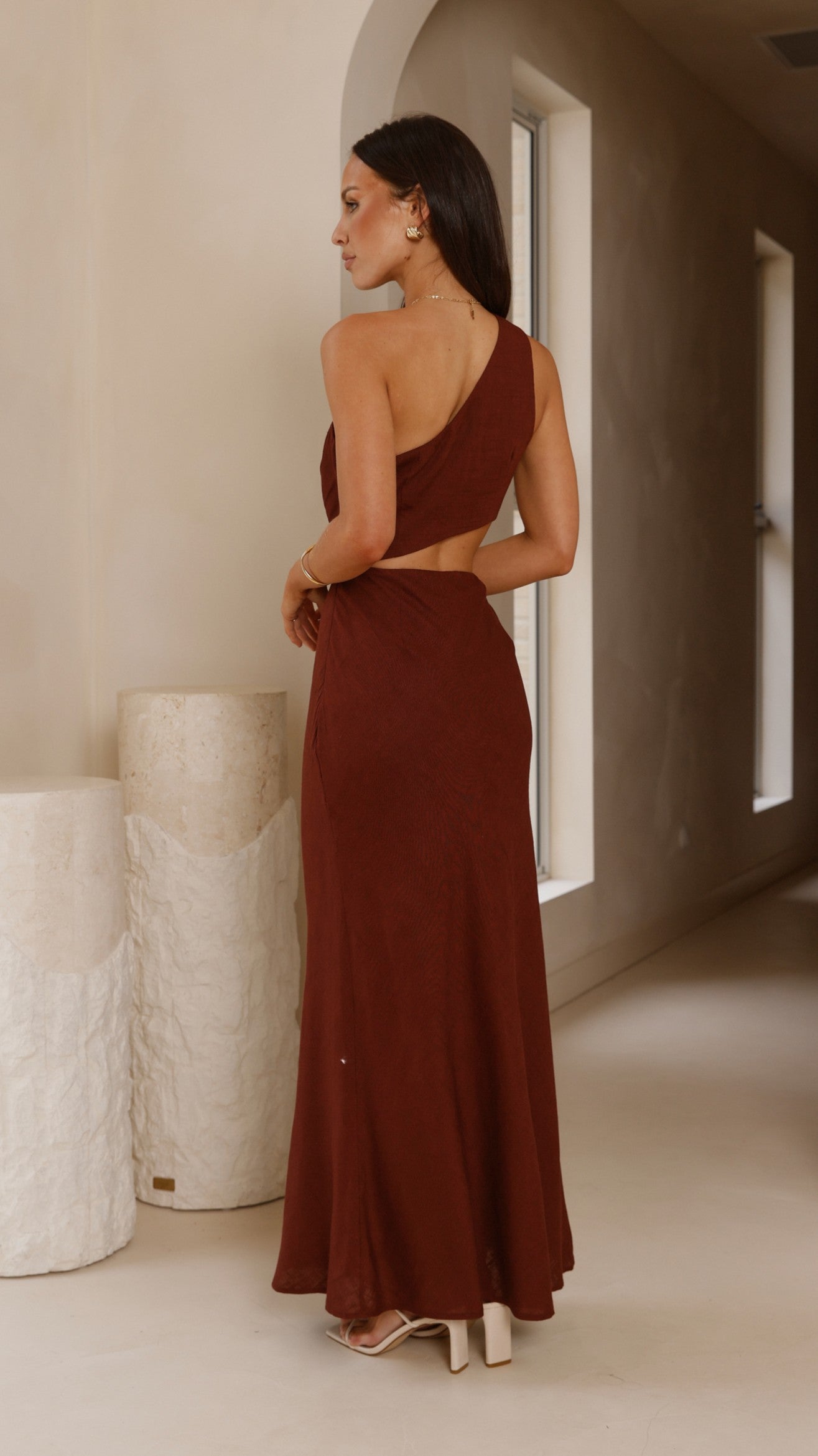Abia Maxi Dress - Chocolate