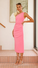 Alaina Midi Dress - Pink