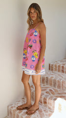 Bethani Mini Dress - Greek Island Print
