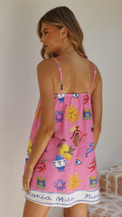 Bethani Mini Dress - Greek Island Print