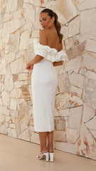 Bernadette Midi Dress - White