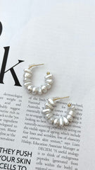 Yasar 18K Gold Pearl Hoop - Gold / Pearl