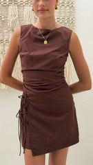 Arwen Mini Dress - Chocolate