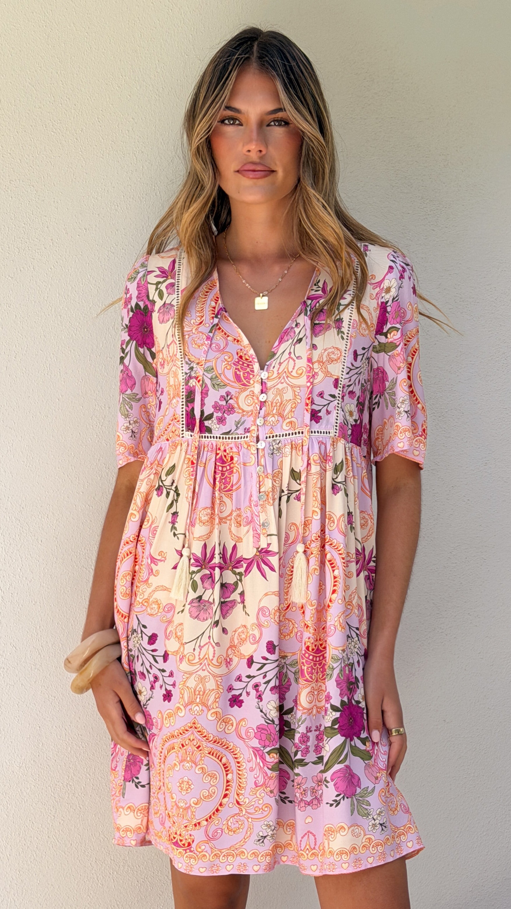 Adalynn Mini Dress - Pink Floral