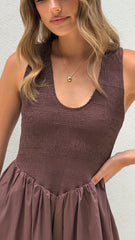Amira Maxi Dress - Chocolate