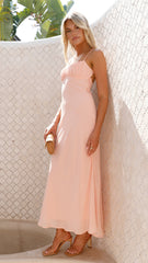Margie Midi Dress - Peach